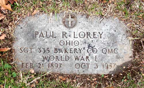 Paul Richard Lorey gravesite