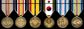 Cold War Victory; Combat Service; USN/USMC Combat Action; Korean Defense Commemorative; Overseas Commemorative