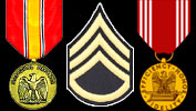 National Defense Service Medal; Staff Sergeant Stripes; Good Conduct Medal