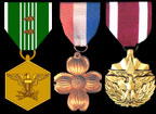 Army Commendation Medal w/two Oak Leaf Clusters; Valley Force Teachers' Medal; Army Reserves Meritorious Service