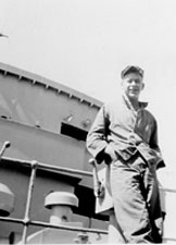 Bob aboard the USS Walter H Gordon