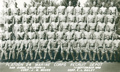 San Diego, CA; 09/10/49; Platoon 24 Marine Corps Recruit Depot